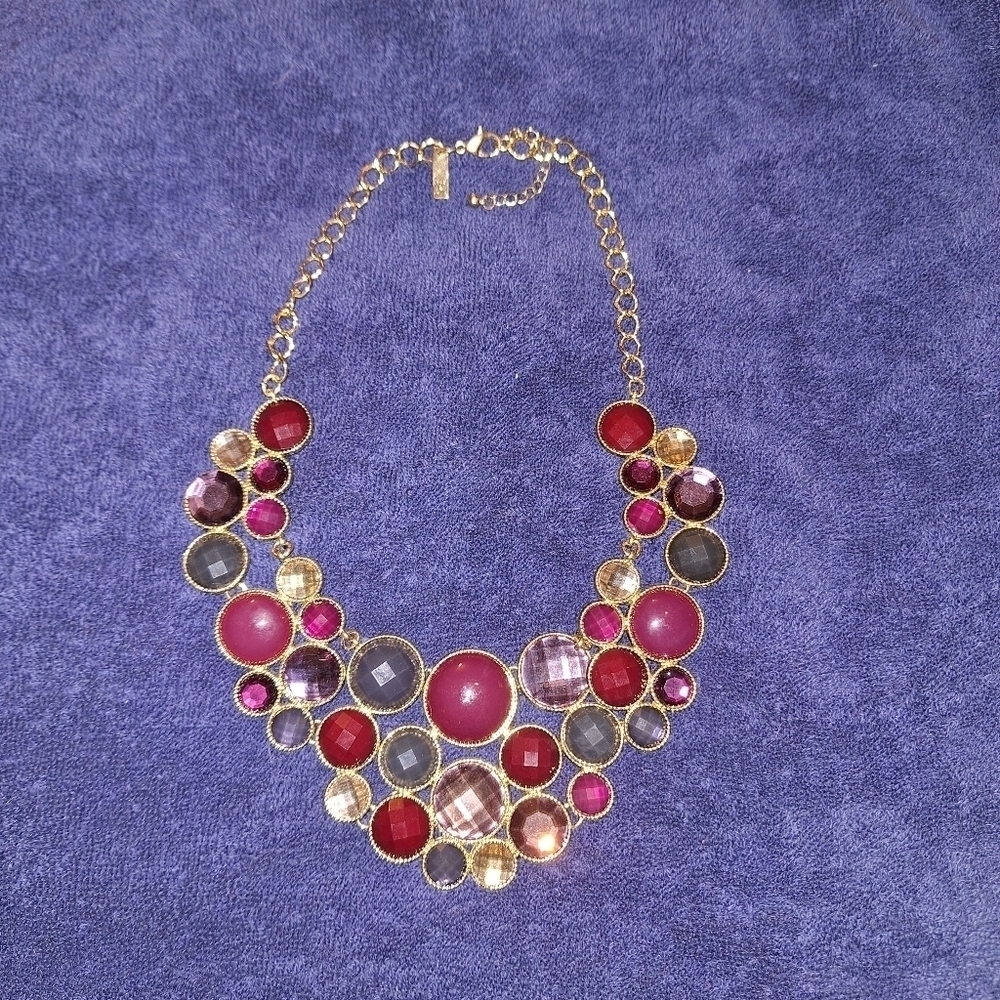 INC Multicolor Necklace Purple Tones